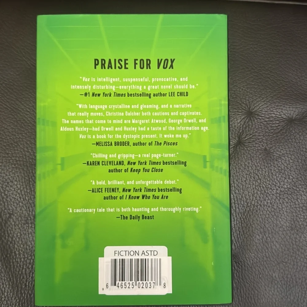 “Master Class” Hardcover Novel by Author Christina Dalcher